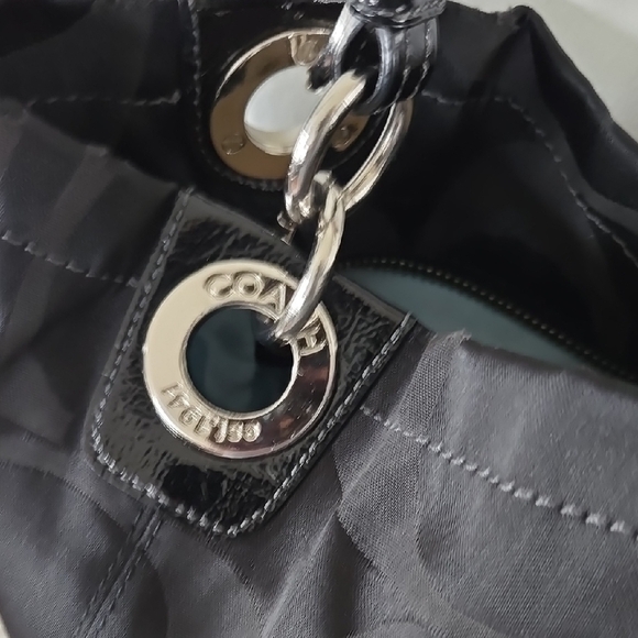 Coach Black Shoulder Bag with Silver Hardware - Picture 3 of 8